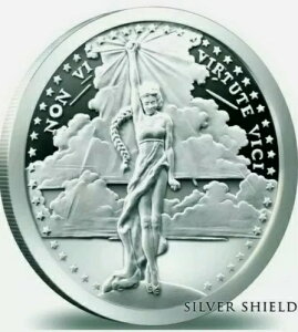 5�I���X .999 ����V�[���h�v���[�t ��VI VIRTUTE VICI ���E���h�R�C�� WASTWEET COA