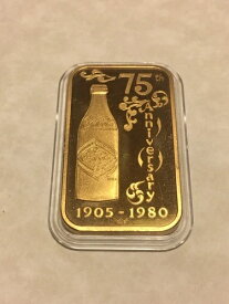 コカ・コーラ ルイザ 1オンス .999 シルバーバー 24K GP 75周年記念