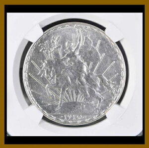 メキシコ 1ペソ銀貨、1910年記念 クライ・ホース NGC UNC 詳細 8385998-036