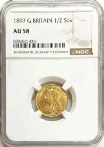 1897N  CMX 1/2 \u l BNgA RC NGC AU 58
