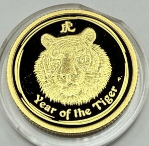 2010年 オーストラリア 1/10オンス 15ドル金貨 プルーフ 太陰暦 金貨 ? 寅年(虎) COA #99