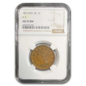 1851/INV 18 ���[�W�Z���g AU-55 NGC (�u���E��)