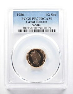 1986N CMX 1/2\u S-SB2 PR70 DCAM PCGS *0352
