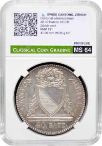 �X�C�X�̏B 40 �o�b�c�F�� 1813 B�ACCG MS64 PL�A�u�`���[���b�q�B (1804 - 1850)�v