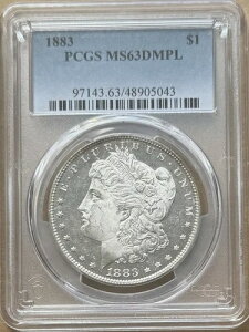 :1883-P S1$ �V���o�[ ���[�K���h�� �`���C�X PCGS MS63DMPL �f�B�[�v�~���[ �v���[�t���C�N R3