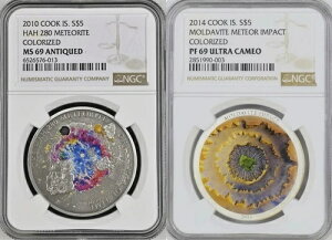 2010 HAH280 覐 & _oCg覐ΏՓ NGC PF69 UC Cook Is Mint 2500!