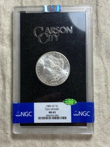 1882 CC �J�[�\���V�e�B ���[�K�� �V���o�[ �_���[ GSA �n�[�h�p�b�N NGC MS65 CAC ���F