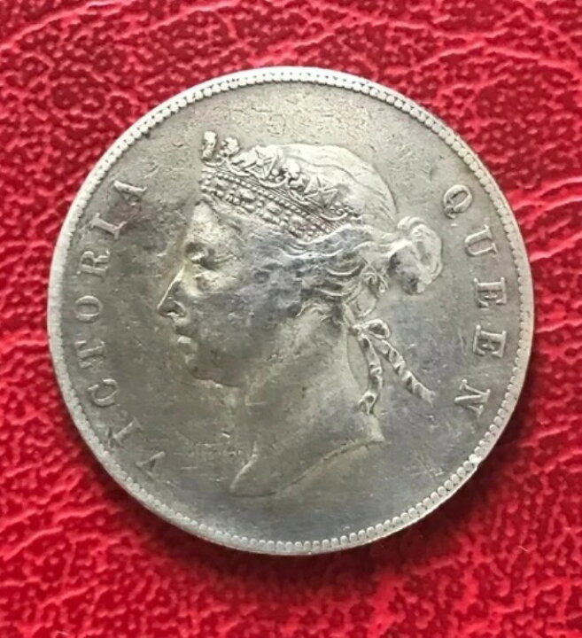 楽天市場】1893年 香港（ヴィクトリア女王）50セント銀貨。VF+ 