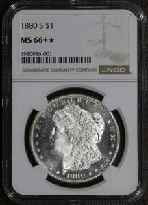 1880-S (MS66+* �X�^�[) �����K����� $1 NGC - PLUS DMPL �\�ʕt��