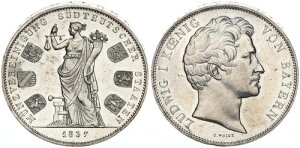 oCG 2 ^[[ 1837 Geschichtsdoppeltaler M?nzvereinigung vz+ 108285