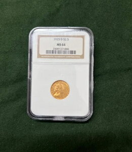 1925N 2.5h  CfBA MS64 NGCB100NԂ̔fBe[ƋP