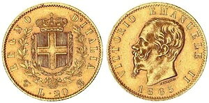 �C�^���A �P�[�j�O���C�q 20 ���� �S�[���h 1865 ���B�b�g���I �G�}�k�G�[�� 2 �� 1861-1878 XF 129415