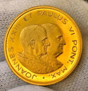 バチカン教皇18金プルーフ金貨 ヨハネ23世&パウロ6世 - ラ・ピエタ
