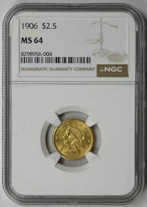 1906�N ���o�e�B�w�b�h�N�H�[�^�[�C�[�O���S�[���h $2.5 MS 64 NGC