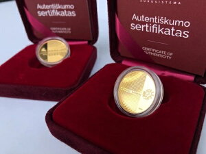 リトアニア 50ユーロ金貨(2022年)リトアニア銀行創立100周年記念