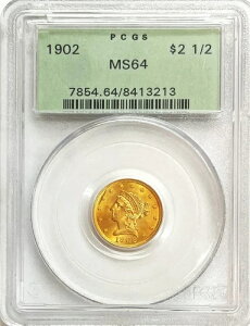 1902N  US $2 1/2 oeBwbhNH[^[C[ORC PCGS ~gXe[g 64 PQ