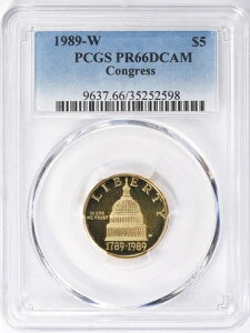 1989-W コングレス 5ドル記念金貨 PCGS PR66DCAM