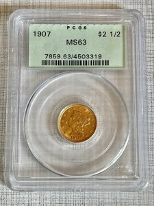 AJ 1907N oeB 2.5h PCGS MS63 SKU# 3455