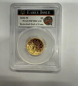 2020-W �v���[�t 5�h������ �o�X�P�b�g�{�[���a������ PCGS PR70DCAM �������s���x��