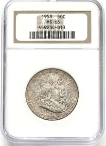 1958N AJ 50Zg tN n[th NGC ~gXe[g 65 RC MS