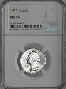 1946-D 25�Z���g ���V���g�� �V���o�[ �N�H�[�^�[�u�f���o�[�����ǁvNGC MS65 #8343474-028