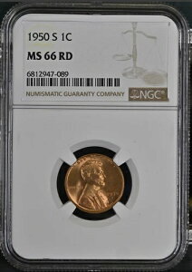 1950-S 1C RD J[ 1Zg NGC MS66RD 6812947-089