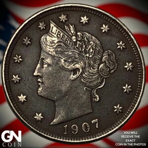 1907 リバティ V ニッケル Q6605