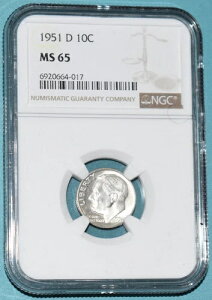 AJ 1951D [Yxg Vo[  10 Zg NGC O[h MS65 Be[W BU WFRC