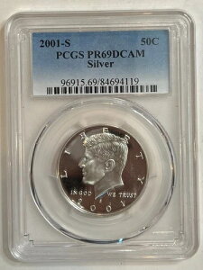 2001N S PlfB Vo[ n[t_[ 50Zg PCGS PR 69 DCAM