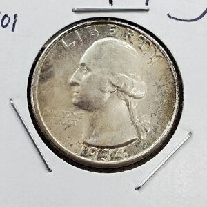 1934�N P ���V���g�� �V���o�[ �N�H�[�^�[�R�C�� ���C�g���b�g�[ FS-401 AU UNC�g�[�����x