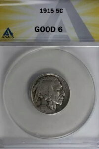 1915 .05 ANACS G 6 �o�b�t�@���[�j�b�P���A�C���f�B�A���j�b�P���A5�Z���g�s�[�X
