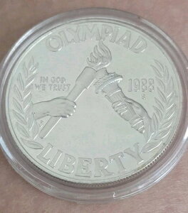 1988年 Sプルーフ オリンピック 米国造幣局記念 90% 銀貨