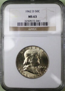 S11 -AJOtNn[t50Zg 1962-D NGC MS63 uAgAN - 