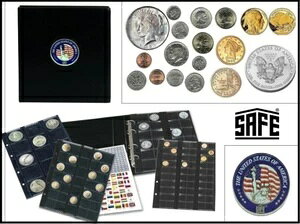 コインアルバム USA MIX プレミアム SAFE-7349-SP-MIX 4コインケース + ZWL 44mmまで
