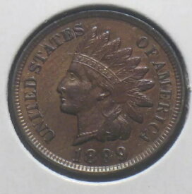 1899年 アメリカ インディアンヘッド セント 1セント 未流通 ブラウンペニー銅貨