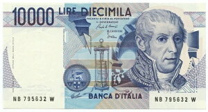 10000  BANCA D'ITALIA ALESSANDRO VOLTA LETTERA B 1985/10/28 FDS
