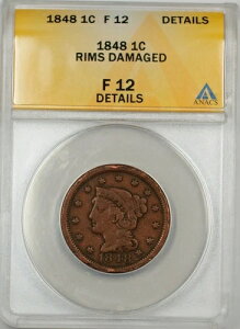 1848N [WZg 1Zgd ANACS F-12 ڍ Ƀ_[W
