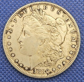 1880年 モルガン銀貨 1ドル 美しい米国コイン #6388
