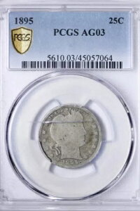 1895�N �o�[�o�[�N�H�[�^�[ PCGS AG03 GNQ