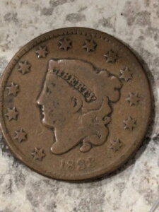 1833年 マトロンヘッド アメリカ銅貨 ラージセント 1セント VG