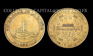 観光トークン ノートルダム ド ラ ガルド マルセイユ N°1。 2000。参照: 13MAR-ND1/00