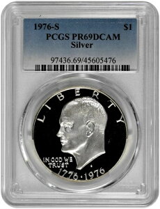 1976�N S $1 �v���[�t �A�C�[���n���[ �h�� PCGS PR 69 DCAM �V���o�[ �A�C�N