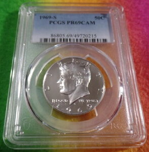1969-S �P�l�f�B �n�[�t �h�� PCGS PR69CAM 40% �V���o�[ !!!NICE!!!!