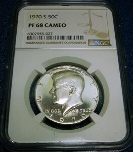 1970-S NGC PF68 �J���I 50�Z���g �P�l�f�B �n�[�t�_���[ #027