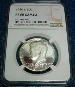 1970-S NGC PF68 �J���I 50�Z���g �P�l�f�B �n�[�t�_���[ #032