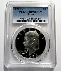 1974-S Vo[v[t $1 AC[n[ ACN 1h PCGS PR-69 DCAM ̐mȃXu