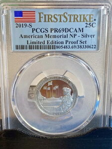 2019-S �A�����J���������A�� NP PCGS PR69DCAM ����ŃV���o�[�N�H�[�^�[