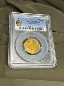 1757�N �I�����_ �S�[���h �_�J�b�g PCGS MS 61 TOP POP �ؖ���