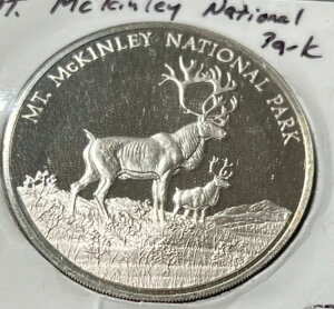 1972年製 大型 .925 スターリングシルバー記念メダル マウント・マッキンリー国立公園