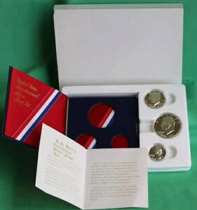 1-1776-1976 米国建国200周年記念シルバー3ピースプルーフセット 米国造幣局ホルダー入り